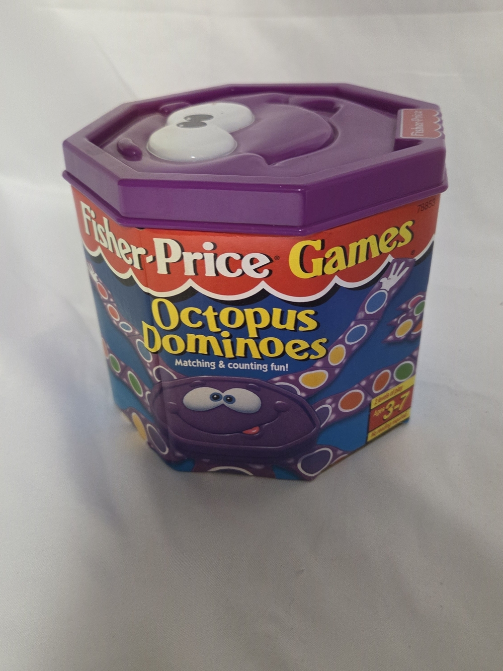 Vintage Fisher Price 1996 Octopus Dominoes Matching & Counting Game 2 Missing